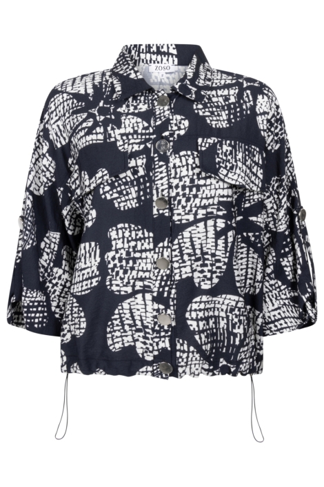 Zoso blauwe dames blouse | Vooraanzicht