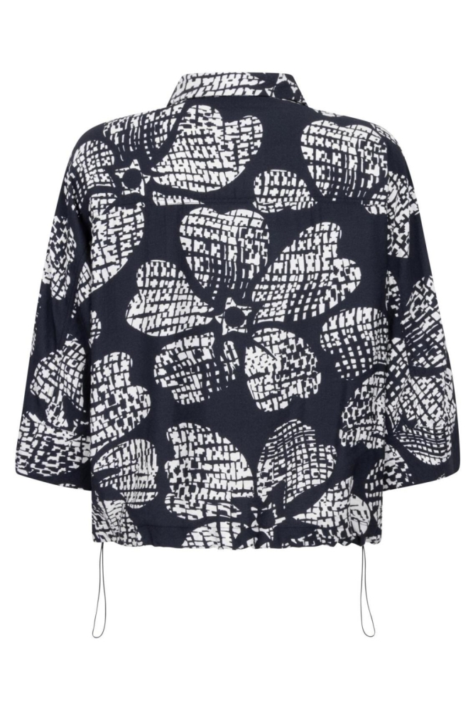 Zoso blauwe dames blouse | Achteraanzicht