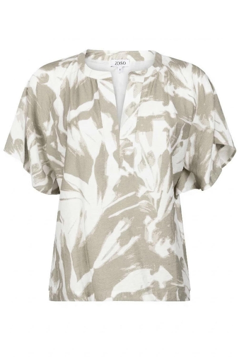 Zoso zand dames blouse | Close up