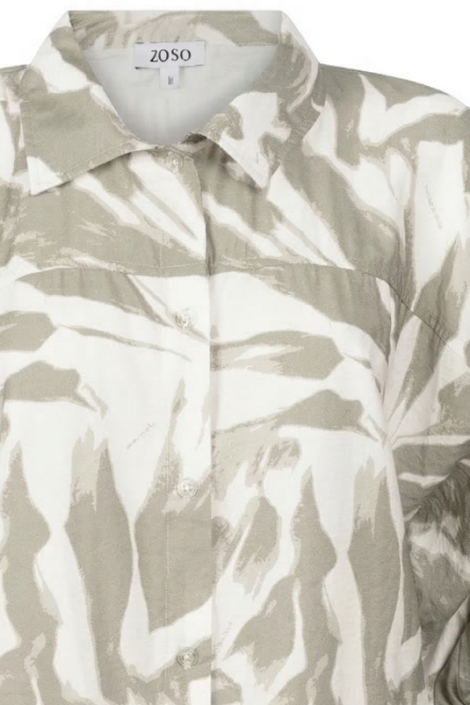 Zoso zand dames blouse | Close up