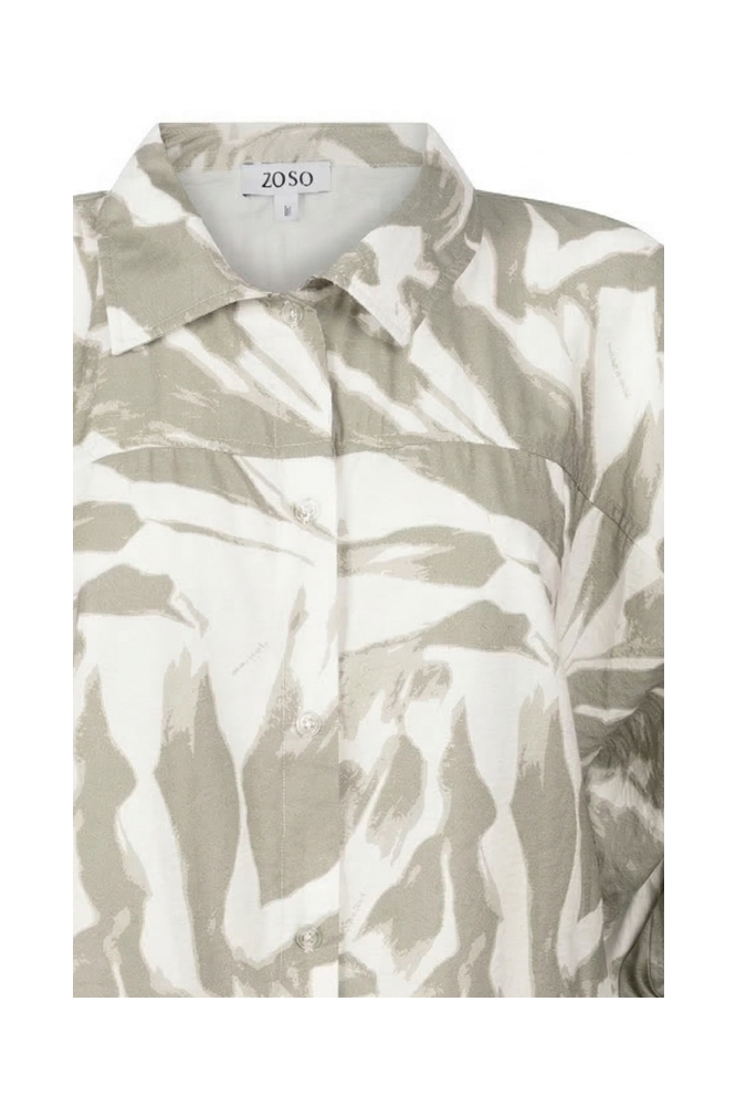 Zoso zand dames blouse | Close up