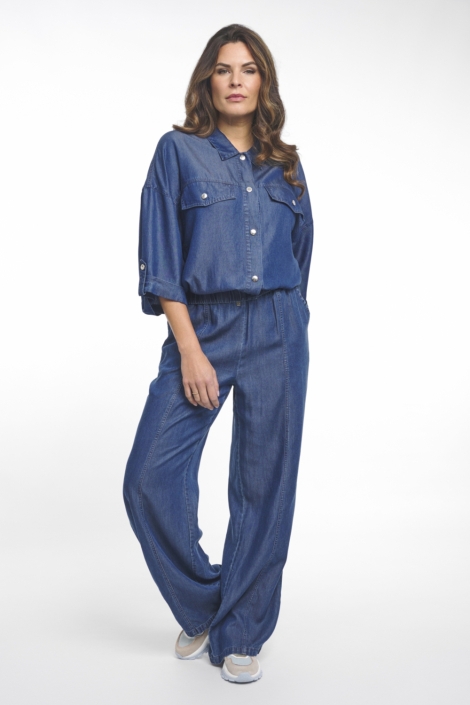 Zoso blauwe dames blouse | Model