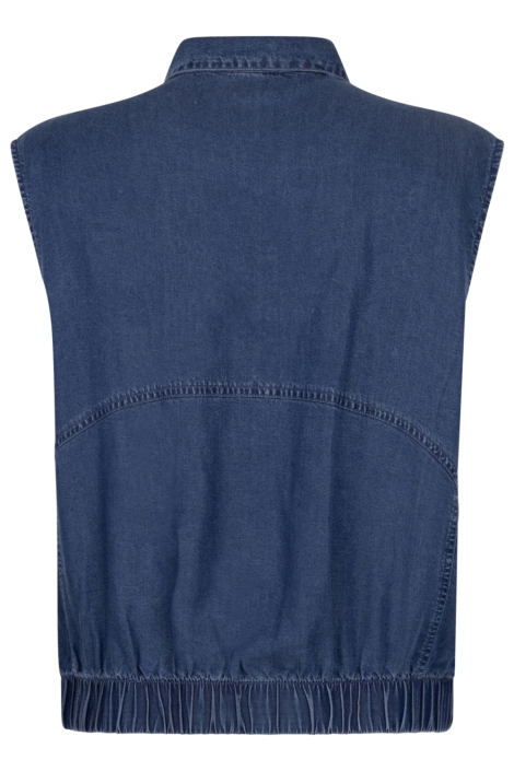 Zoso blauwe dames gilet | Achteraanzicht