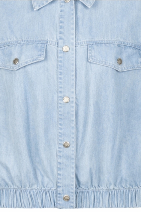 Zoso blauwe dames gilet | Close up