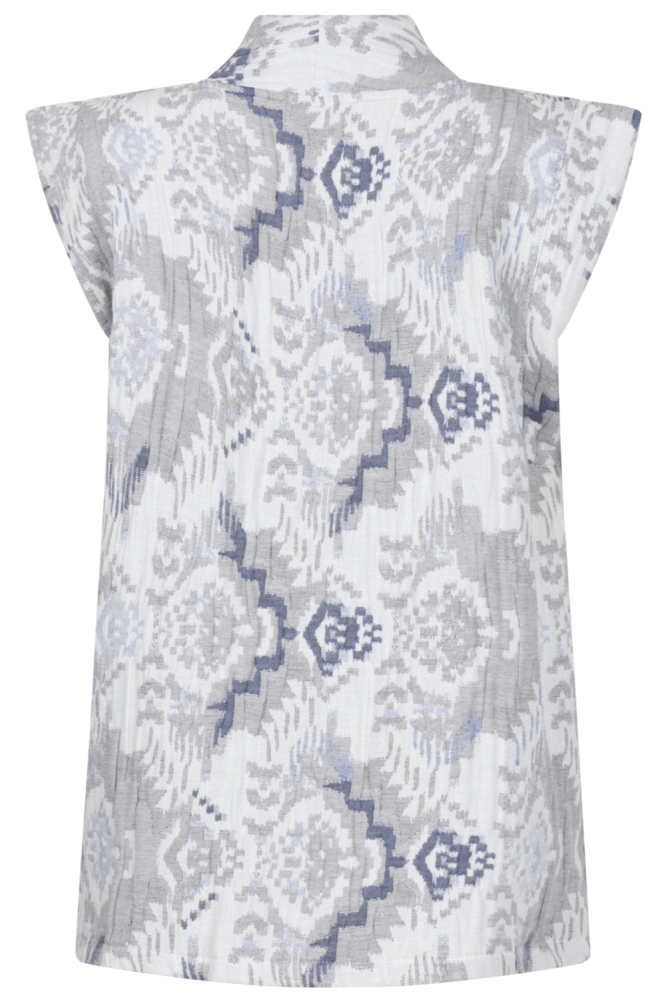 Zoso blauwe dames gilet | Achteraanzicht
