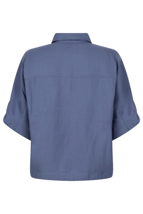 Zoso blauwe dames blouse | Achteraanzicht