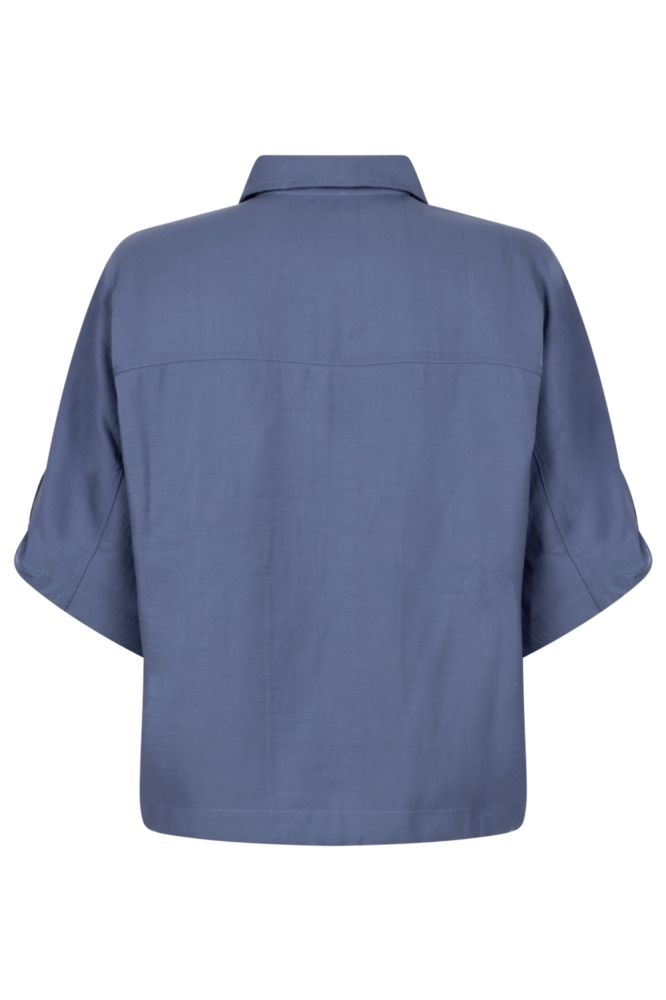Zoso blauwe dames blouse | Achteraanzicht