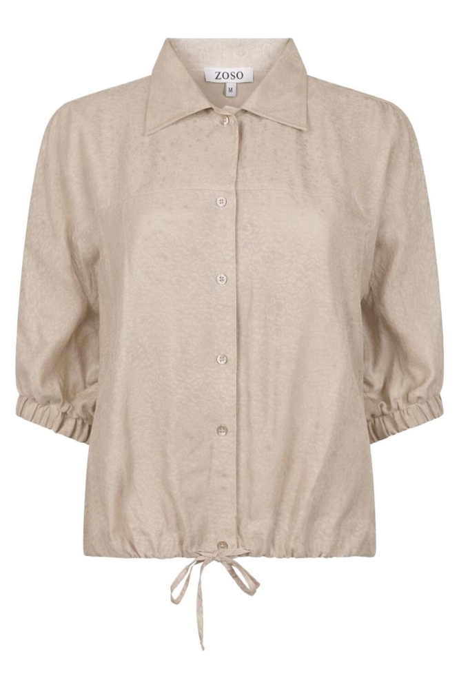 Zoso zand dames blouse | Vooraanzicht