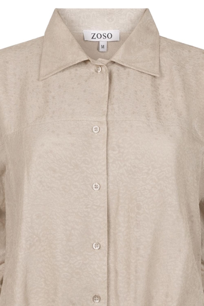 Zoso zand dames blouse | Close up