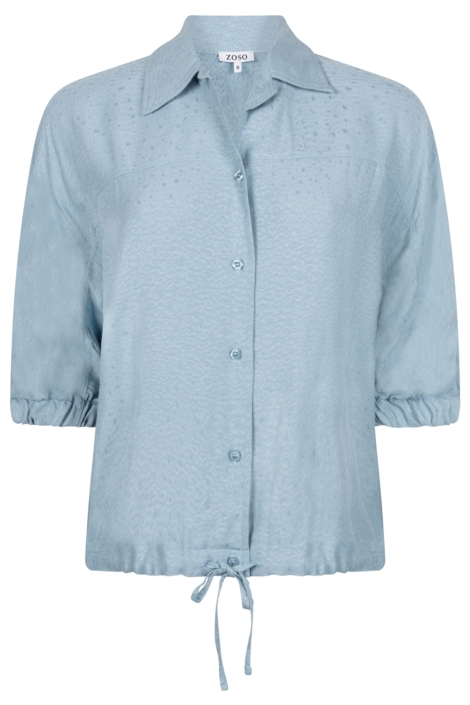 Zoso blauwe dames blouse | Vooraanzicht