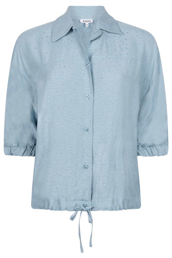 Zoso blauwe dames blouse | Vooraanzicht