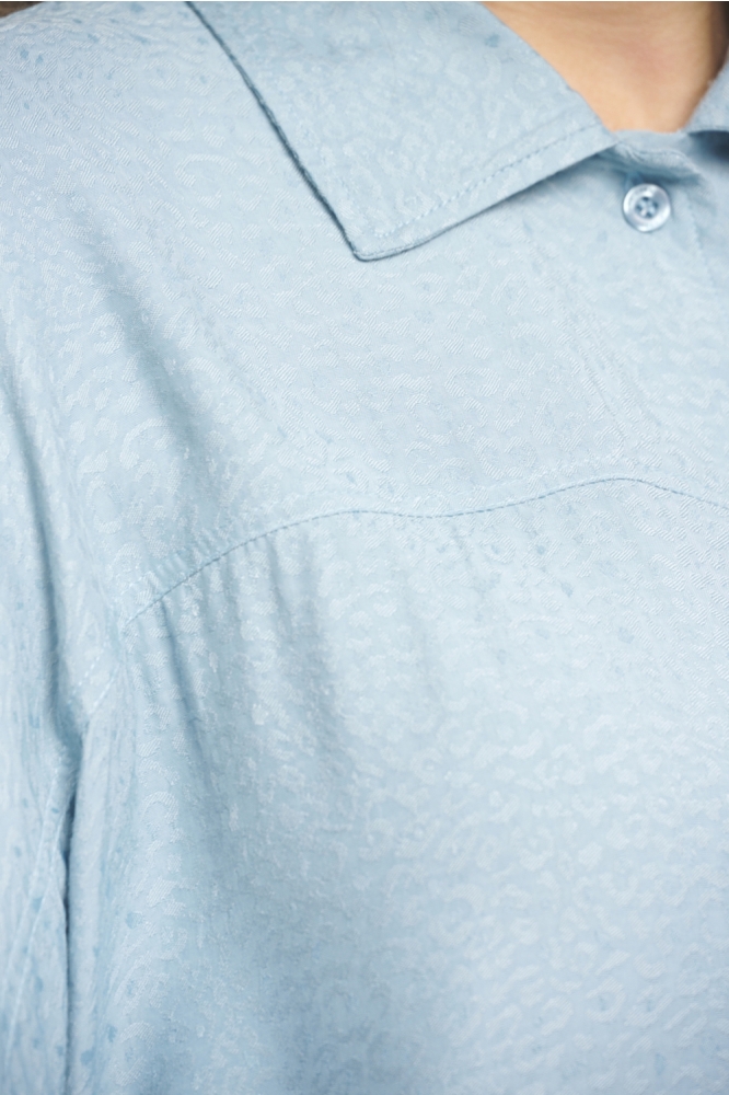 Zoso blauwe dames blouse | Close up