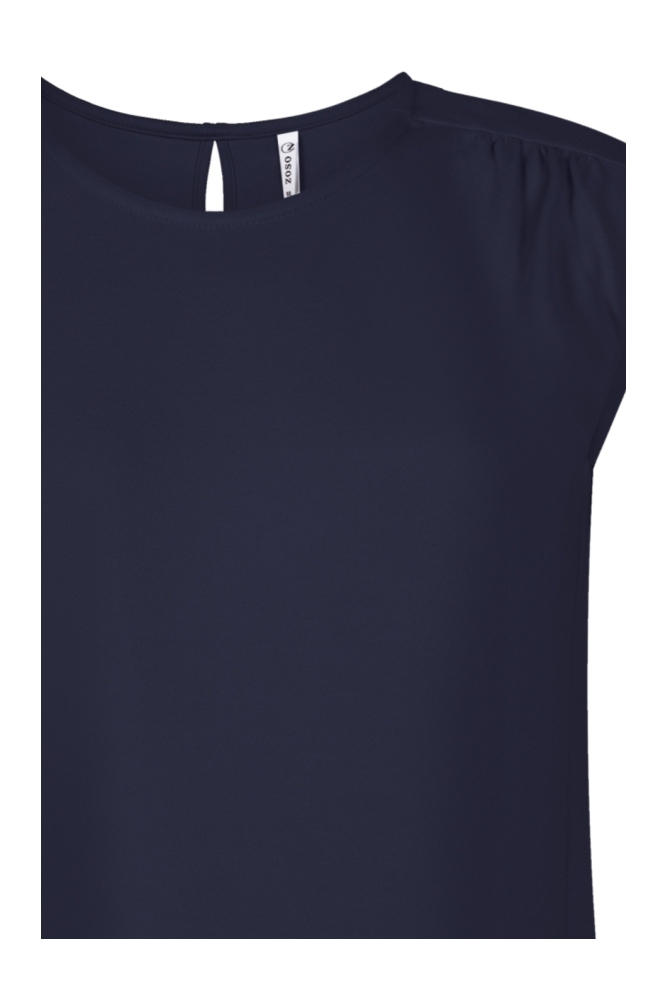Zoso blauwe dames t-shirt | Close up