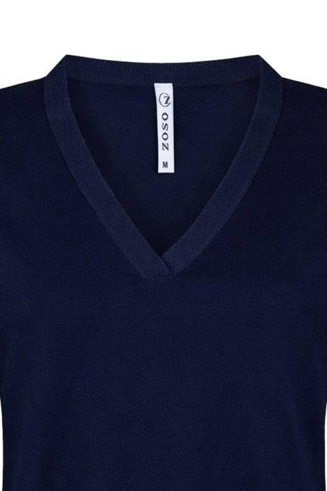 Zoso blauwe dames t-shirt | Close up