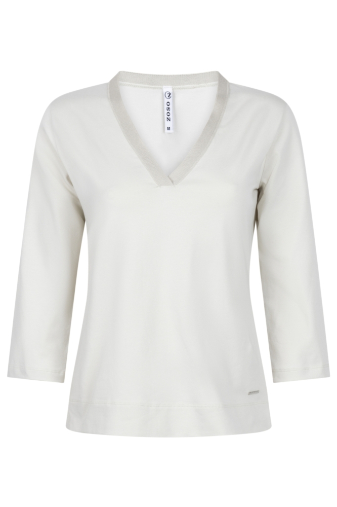 Zoso beige dames t-shirt | Vooraanzicht
