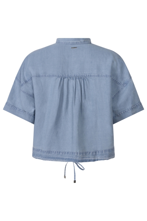 Zoso blauwe dames blouse | Achteraanzicht