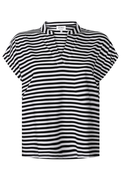 Zoso zwarte dames t-shirt | Vooraanzicht