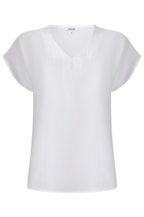 Zoso witte dames t-shirt | Vooraanzicht