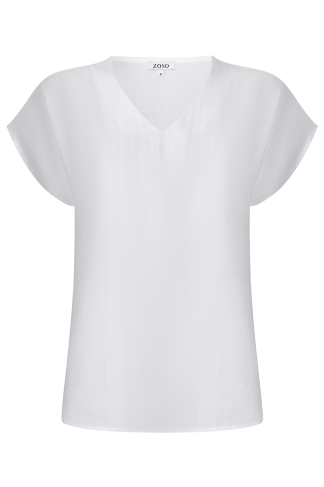 Zoso witte dames t-shirt | Vooraanzicht