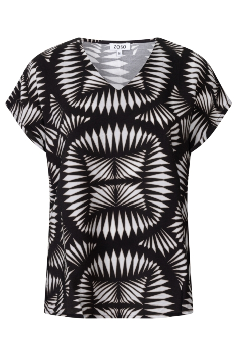 Zoso zwarte dames t-shirt | Vooraanzicht