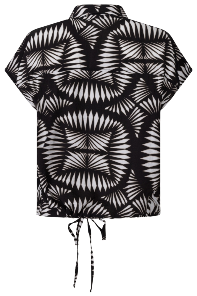 Zoso zwarte dames blouse | Achteraanzicht