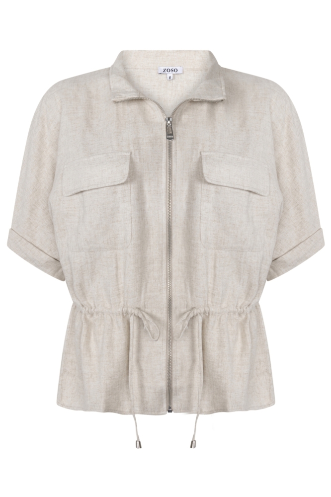 Zoso beige dames blouse | Vooraanzicht