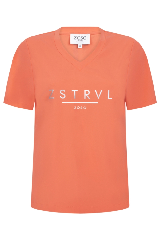 Zoso oranje dames t-shirt | Vooraanzicht