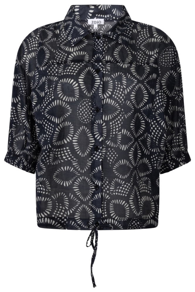 Zoso zwarte dames blouse | Vooraanzicht