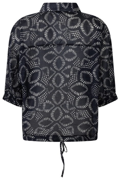 Zoso zwarte dames blouse | Achteraanzicht