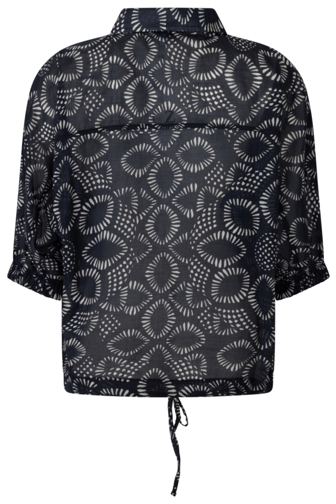 Zoso zwarte dames blouse | Achteraanzicht