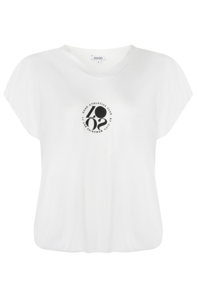 Zoso witte dames t-shirt | Vooraanzicht