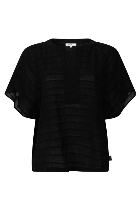 Zoso zwarte dames blouse | Vooraanzicht