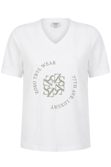 Zoso witte dames t-shirt | Vooraanzicht