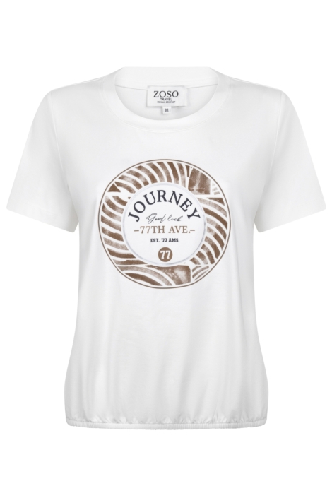 Zoso witte dames t-shirt | Vooraanzicht