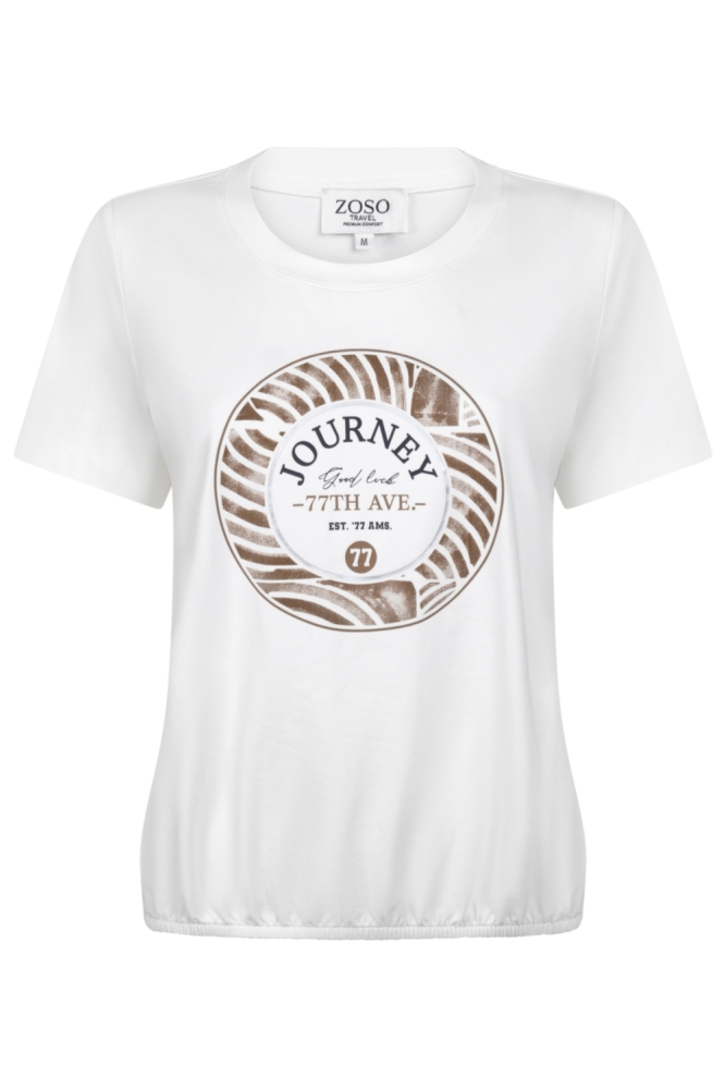 Zoso witte dames t-shirt | Vooraanzicht