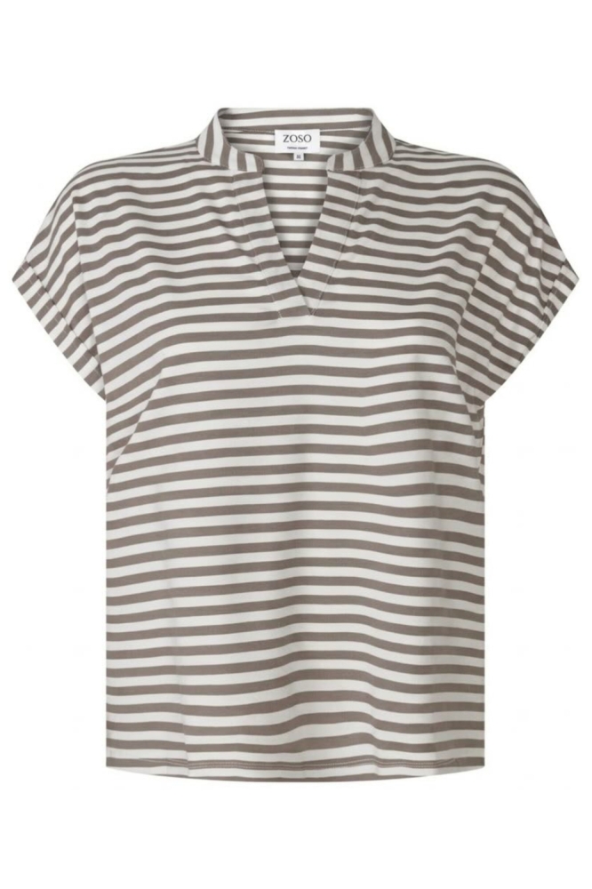 Zoso zand dames t-shirt | Vooraanzicht