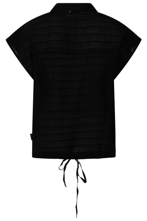 Zoso zwarte dames blouse | Achteraanzicht