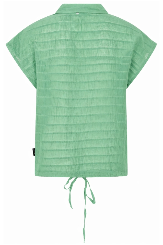Zoso groene dames blouse | Achteraanzicht