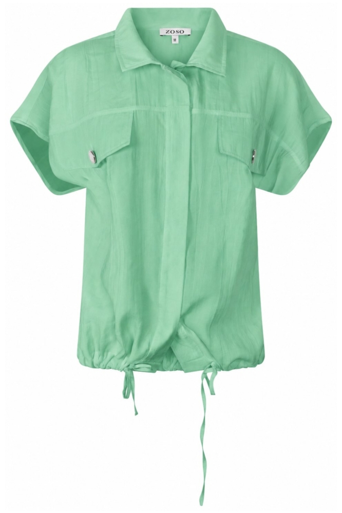 Zoso groene dames blouse | Vooraanzicht
