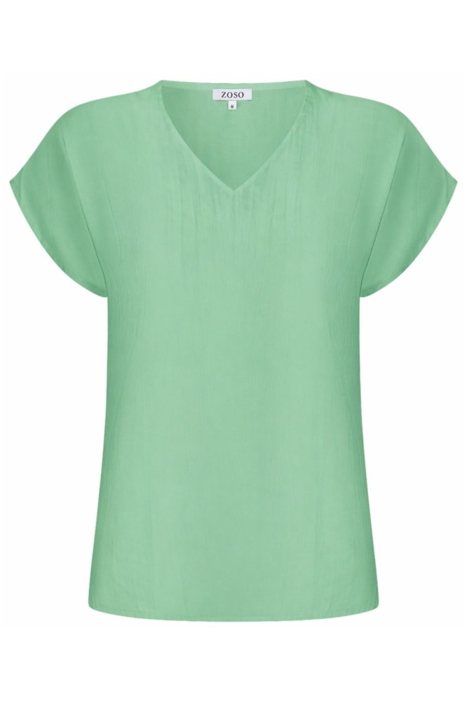 Zoso groene dames t-shirt | Vooraanzicht