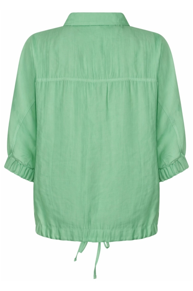 Zoso groene dames blouse | Achteraanzicht