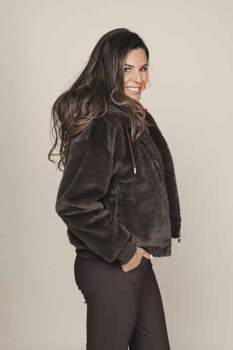 Zoso bruine dames jas | Model zijaanzicht