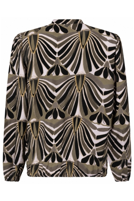 Zoso zwarte dames blouse | Achteraanzicht