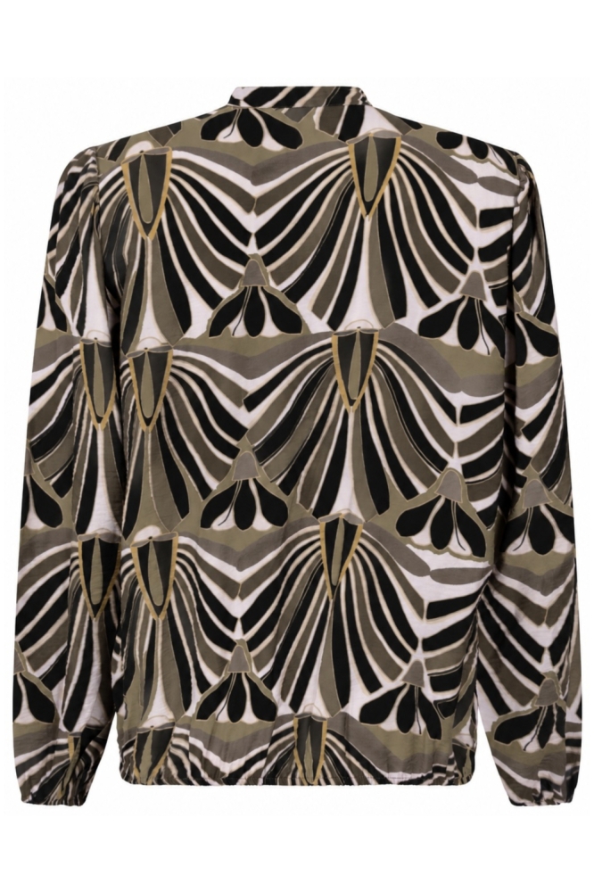 Zoso zwarte dames blouse | Achteraanzicht