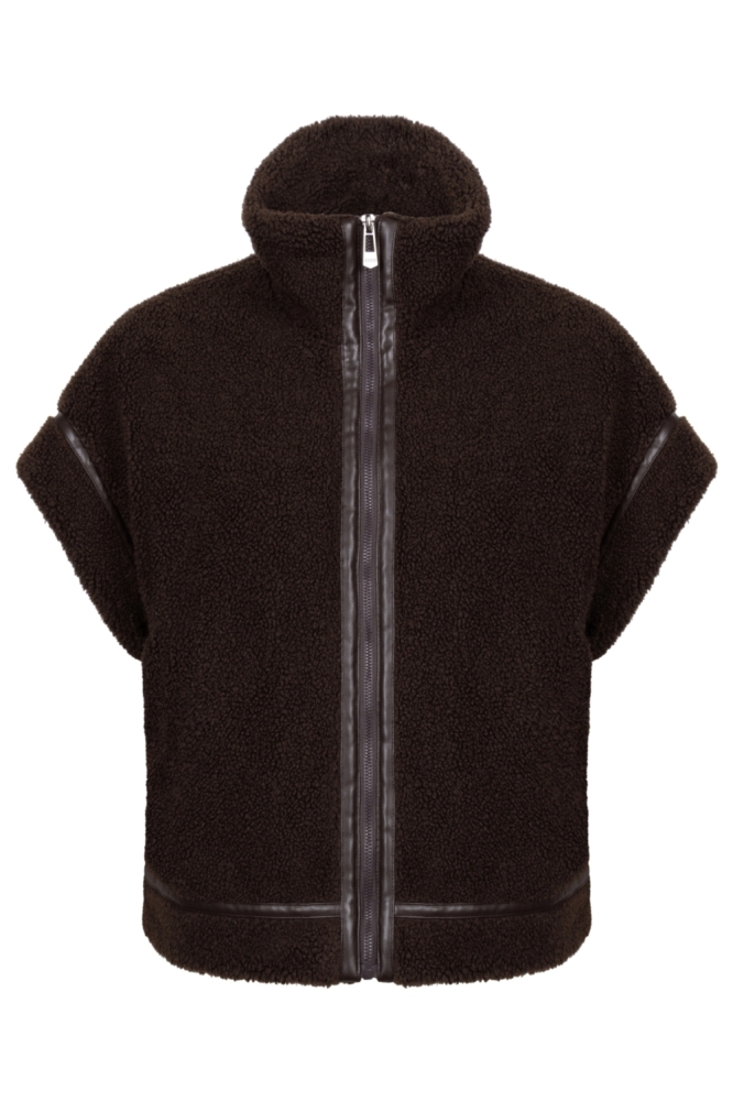 Zoso bruine dames gilet | Vooraanzicht
