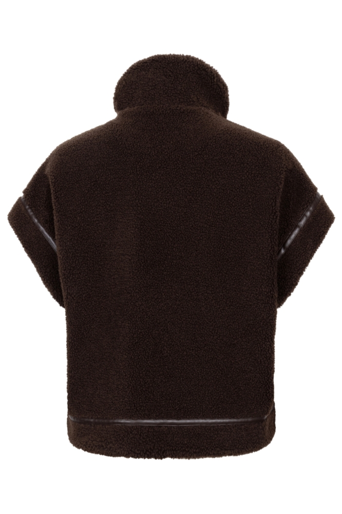 Zoso bruine dames gilet | Achteraanzicht