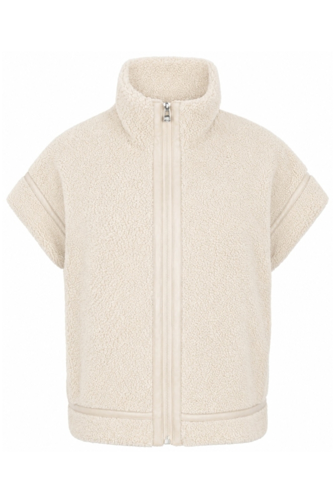 Zoso beige dames gilet | Vooraanzicht
