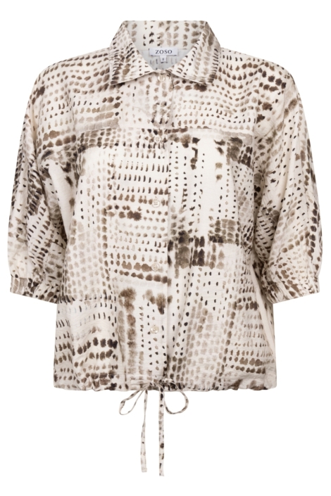 Zoso beige dames blouse | Vooraanzicht