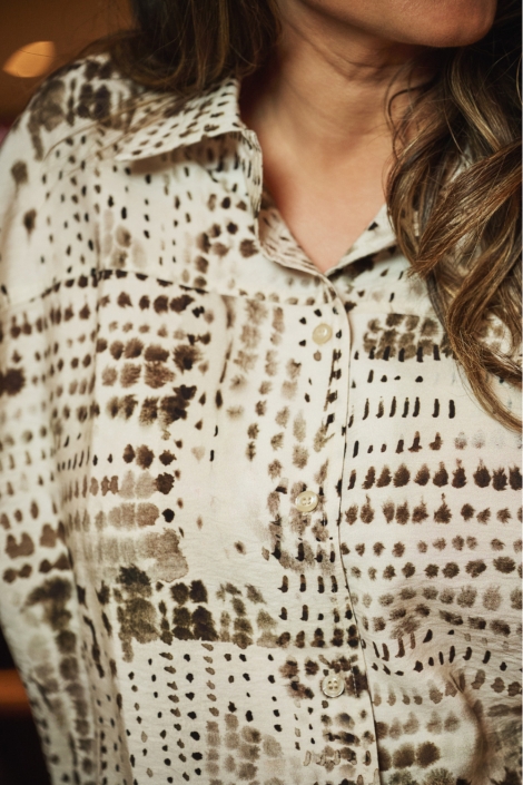 Zoso beige dames blouse | Close up