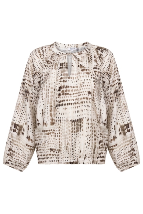 Zoso beige dames blouse | Vooraanzicht